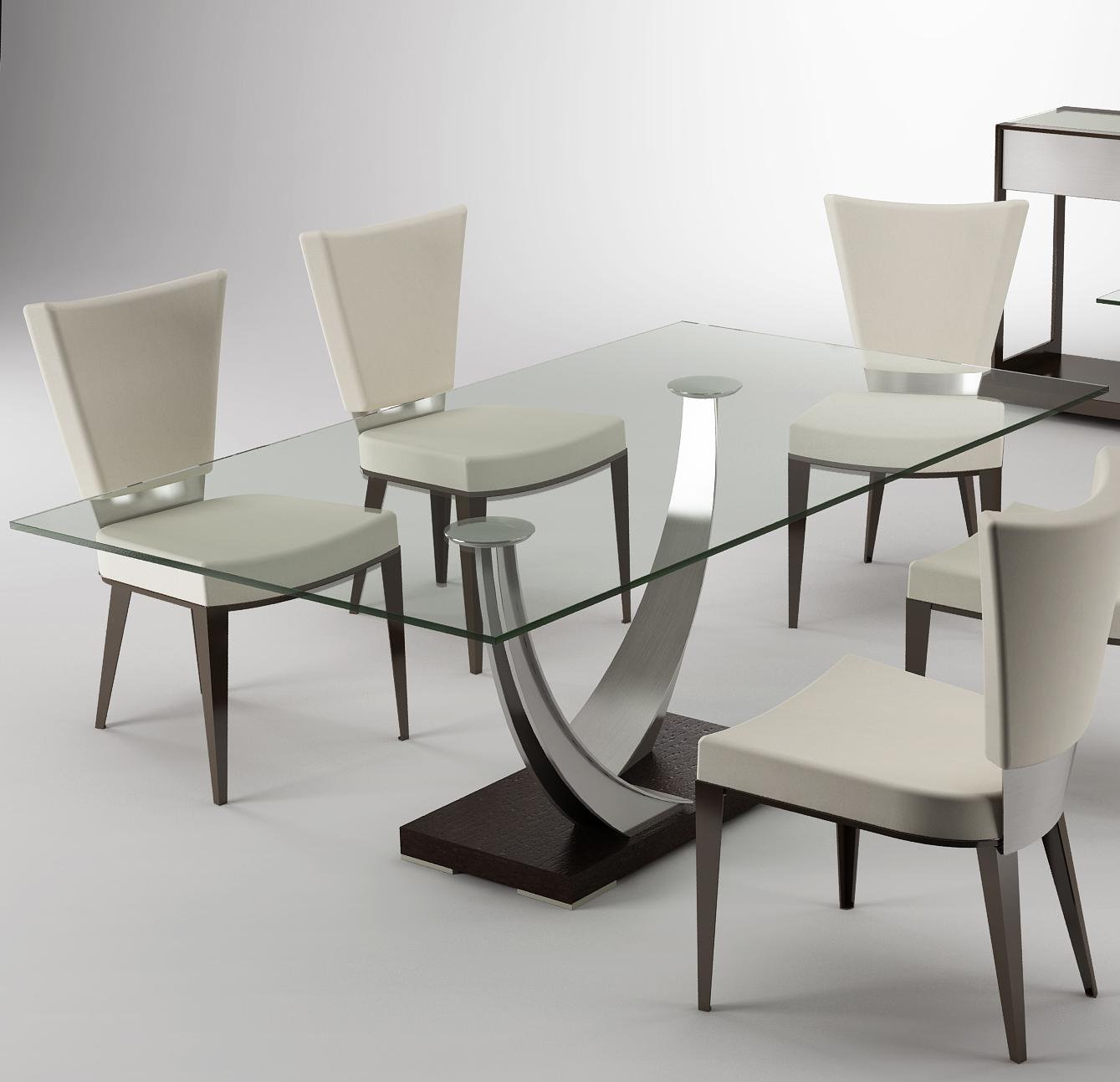 Elite Modern Modern Dining 342REC 5x4004S 6 Piece Tangent Dining